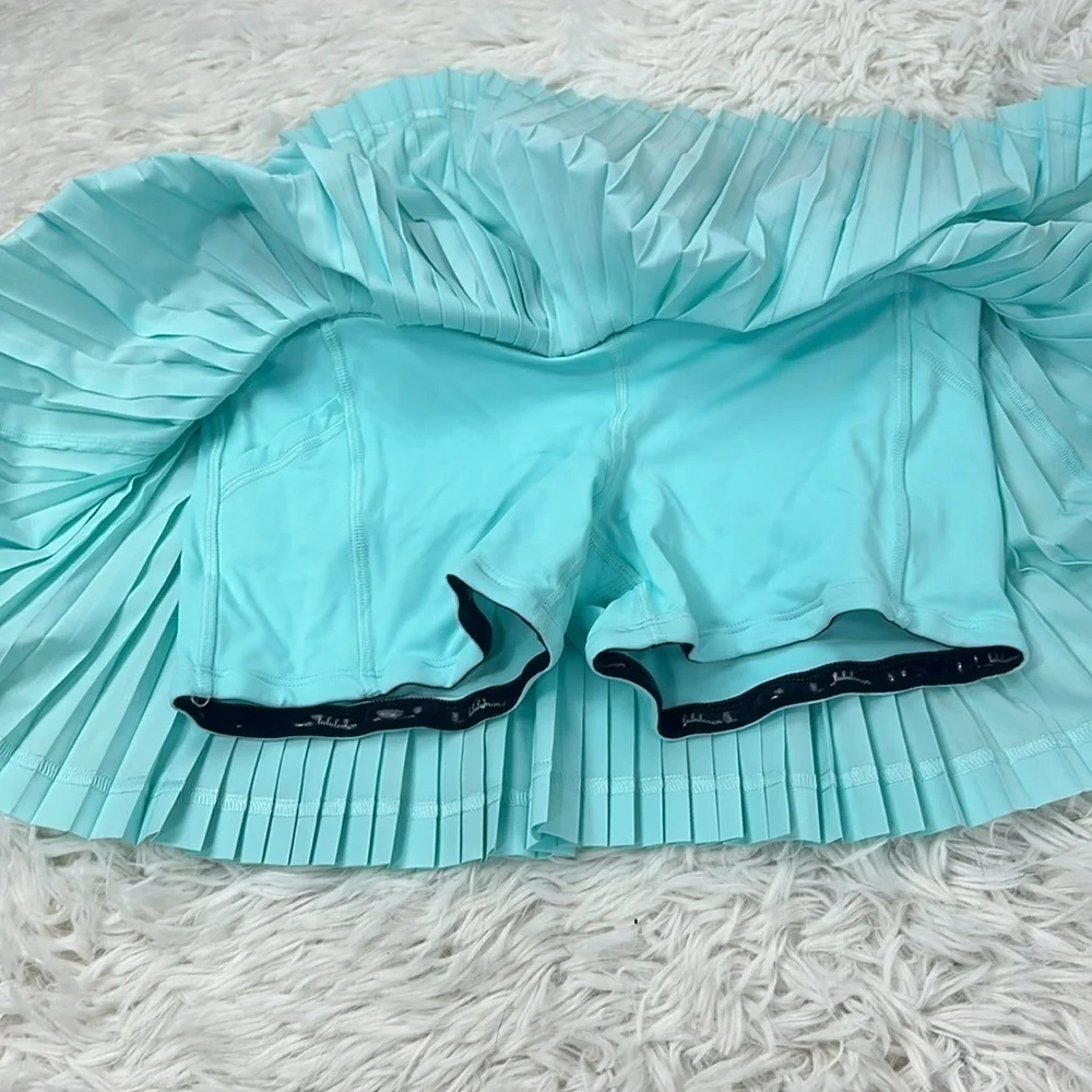 Lululemon Pleat To Street Skirt II Tranquil Blue / Ace Spot Tranquil Blue Black